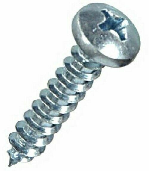 #12 X 1-1/2″ Phillips Pan Head Sheet Metal Screw Zinc Plated Type A 500 Pieces