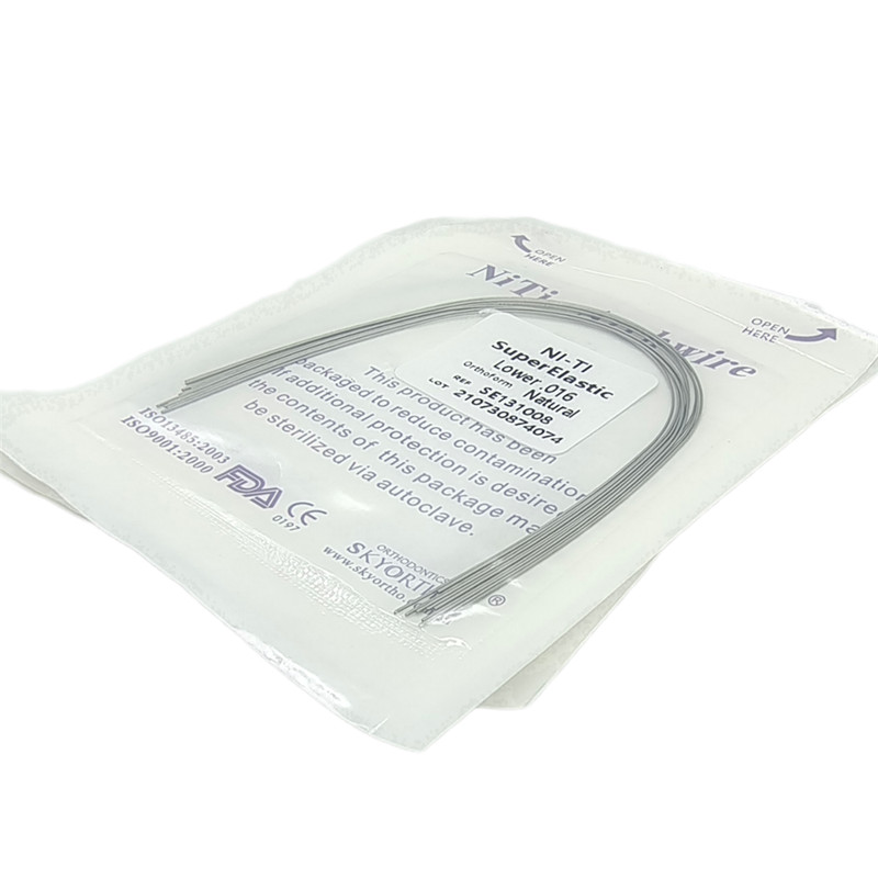 Dental Orthodontic Arch Wire Super Elastic Niti Round Rectangular Natural Form gallery