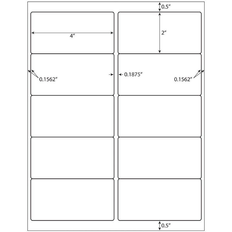 10-Up Sheet 2"x4" Shipping Labels Address Mailing Label for Inkjet Laser Printer gallery