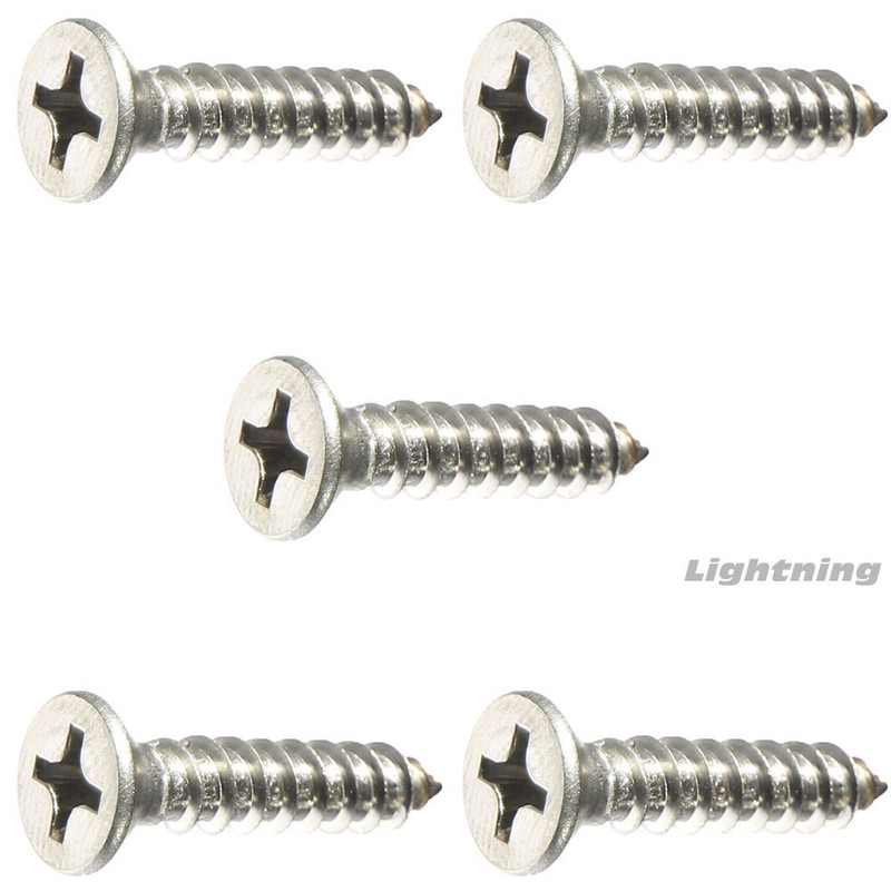 Stainless Steel Phillips Drive Sheet Metal Tapping Screws Grade 18-8 Qty 50 pc gallery