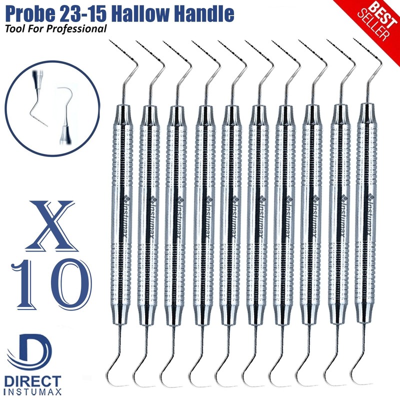 Dental Perio Probe UNC 23/15 Explorer Hollow Handle Double Ended Instruments