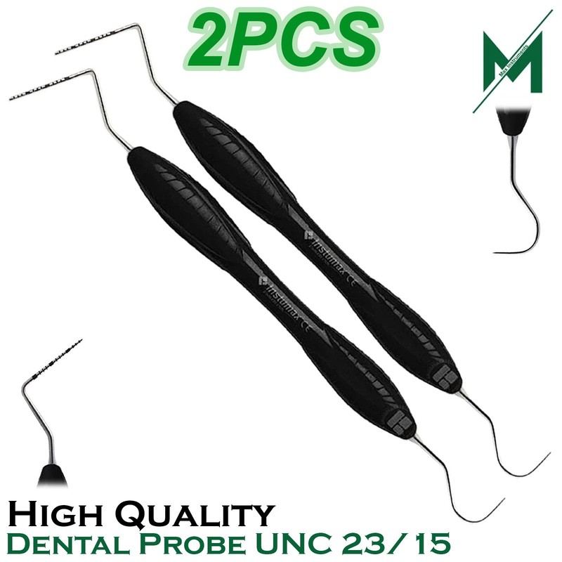 Dental Perio Probe UNC 23/15 Explorer Silicone Handle Double Ended Instruments