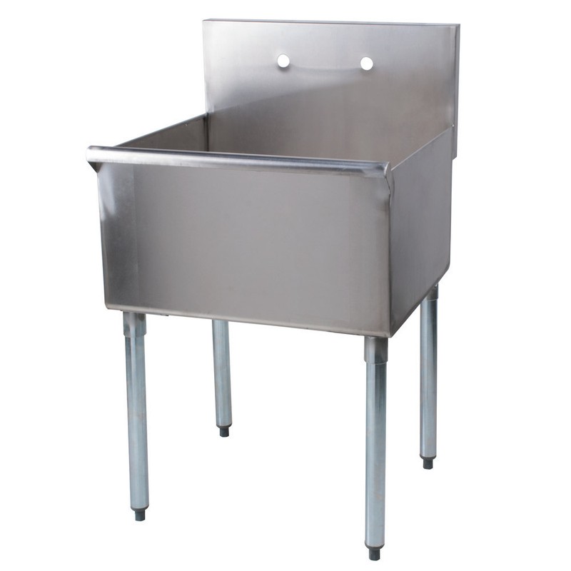 24" x 24" x 14" WITH FAUCET Stainless Steel Commercial Utility Sink Prep Laundry gallery