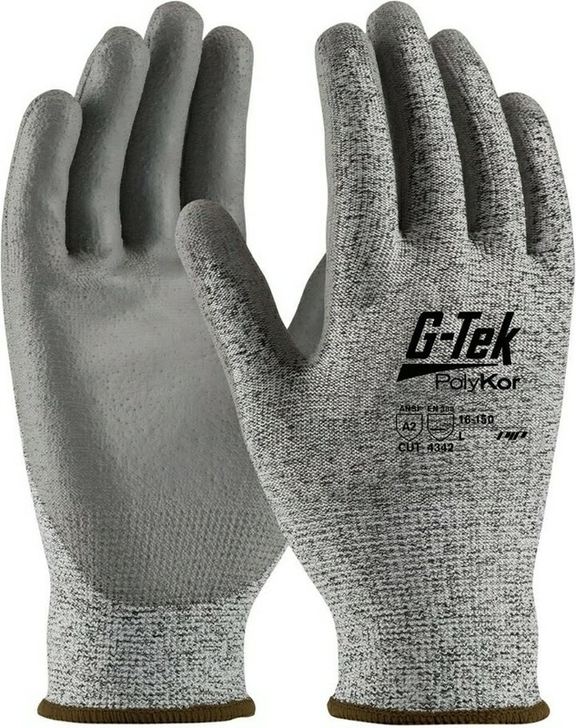 PIP 16-150/Medium -G-Tek Polykor Polyurethane Coated Cut-Resistant Gloves