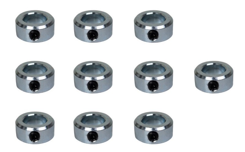 1″ Bore Zinc Plated Set Screw Shaft Collar OD 1-5/8″ Width 5/8″ (10 PCS)
