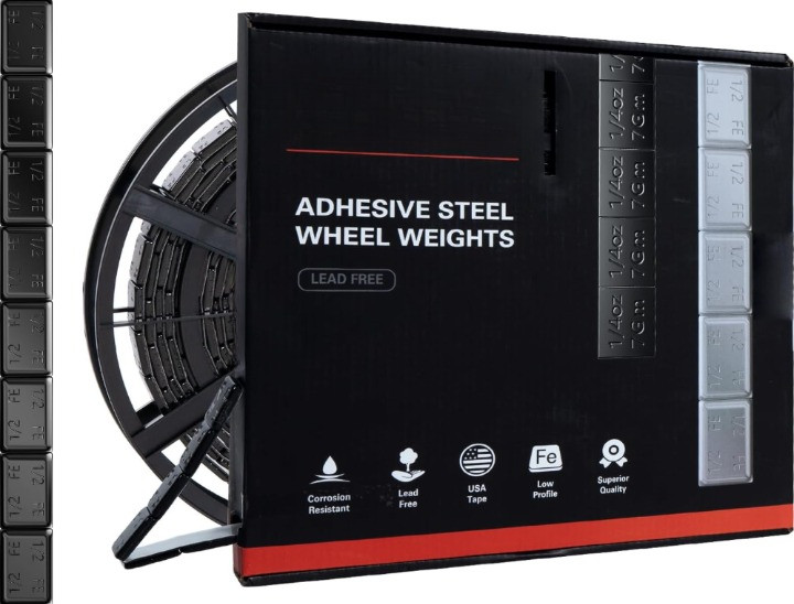 Pesas adhesivas para llantas negras 4,2 kg rollo 300 piezas calidad OEM, Nuevo