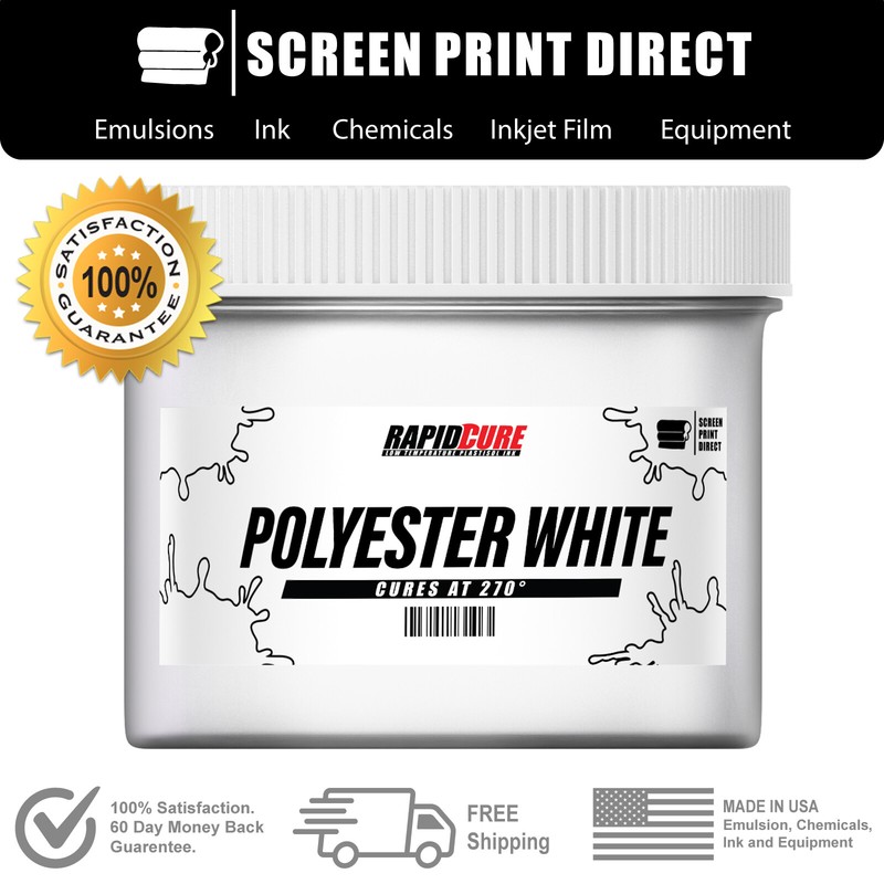 Polyester White – Screen Printing Plastisol Ink – Low Temp Cure 270F