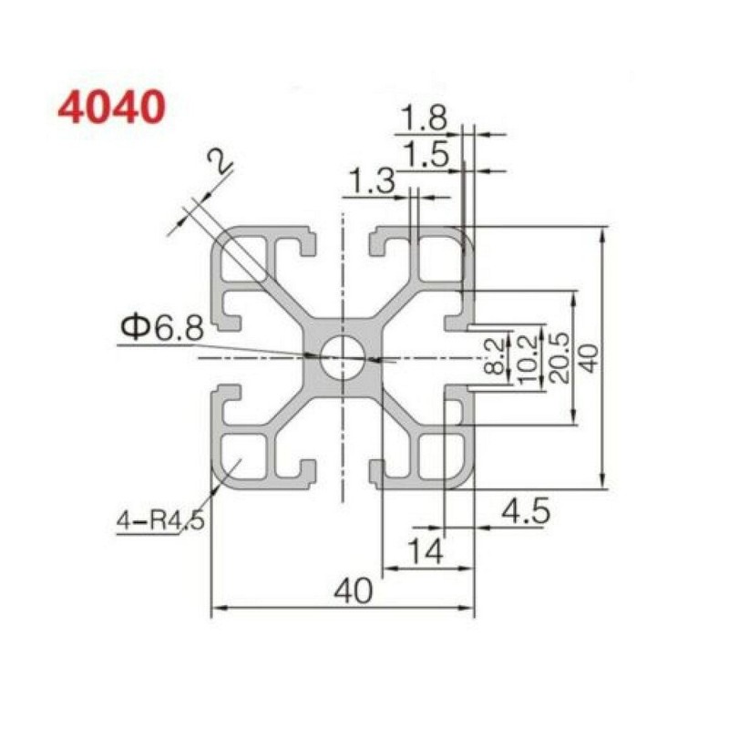 2/4/6/8PCS 2020 3030 4040 2040 Extrusion Anodized T Slot Linear Rail 300-1000mm gallery