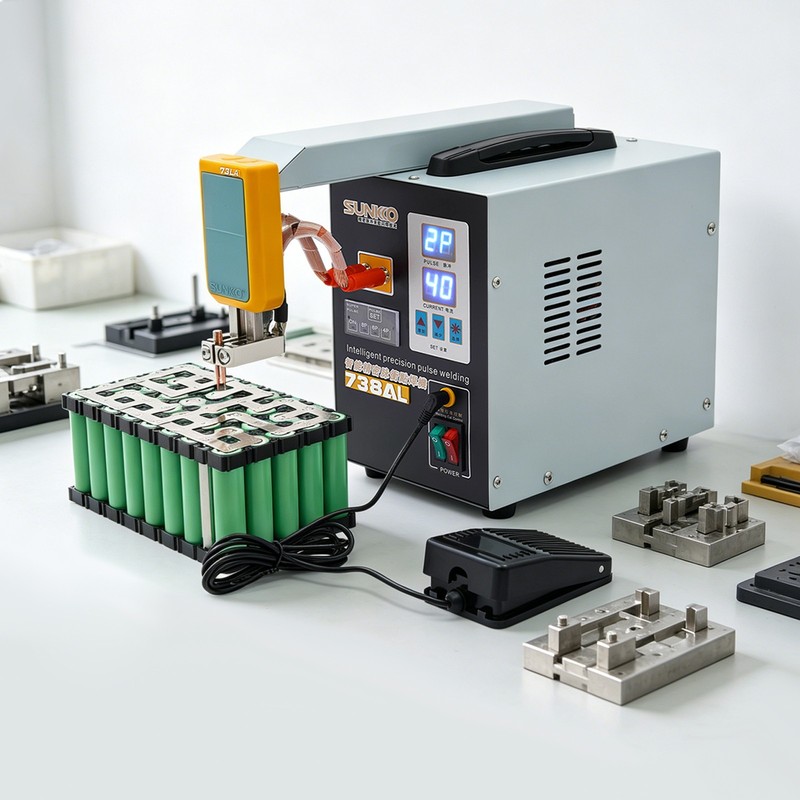 Hand-held Pulse Spot Welder Welding Machine f/ Battery Pack SUNKKO 737G 50A-900A