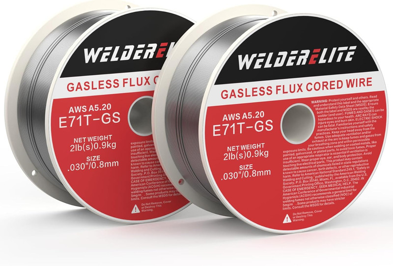 Paquete de 2 alambres con núcleo fundente sin gas de 0,030", 2 lb cada uno, perf gallery