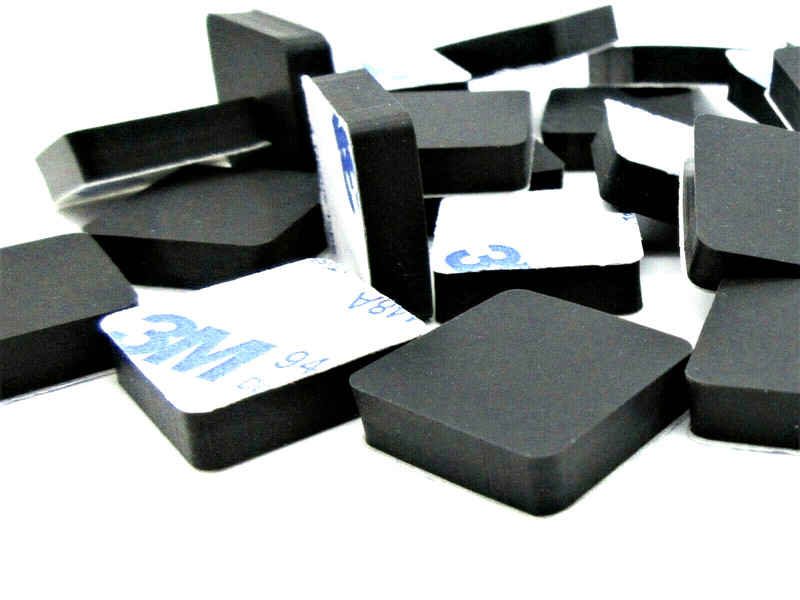 3/4″ Square x 3/16″ Silicone Rubber Feet Peel & Stick 3M Adhesive Anti-Slip
