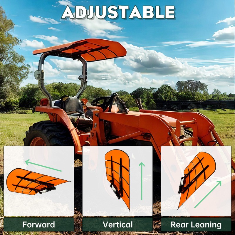 For Kubota, Kioti, Agco Tuff Top Tractor Canopy 48-3/8" X 48-3/8" -Orange gallery