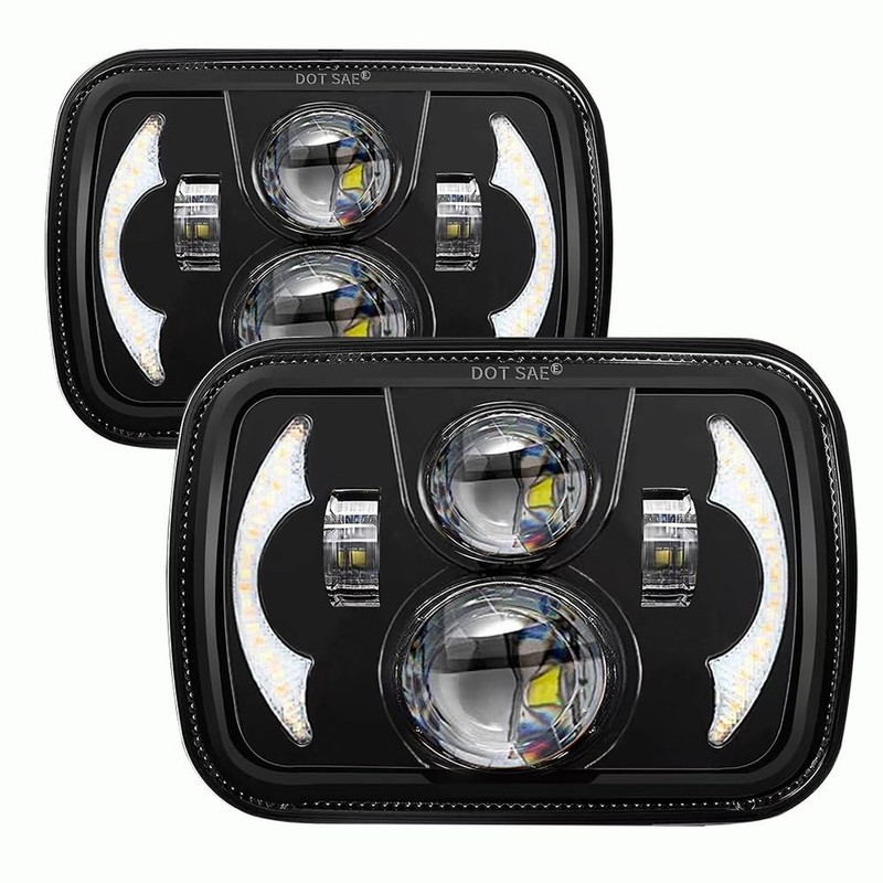 H6054 5×7 7×6 led headlights for Kenworth T300 Chevy Express S10 Blazer Van J…