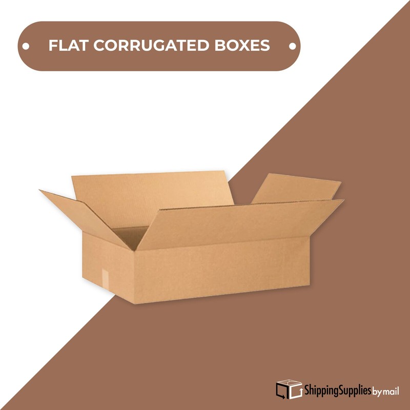 16 x 10 x 4" Flat Corrugated Boxes, ECT-32 Brown Shipping/Moving Boxes 25/Bundle gallery