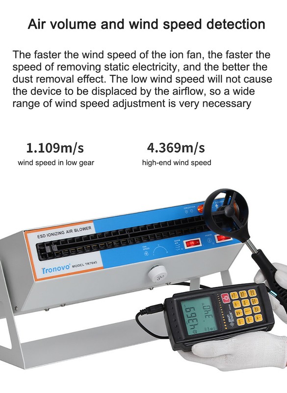 Anti-Static Ionizer Ionizing Air Blower Ion Fan Discharge Static Eliminator 110V