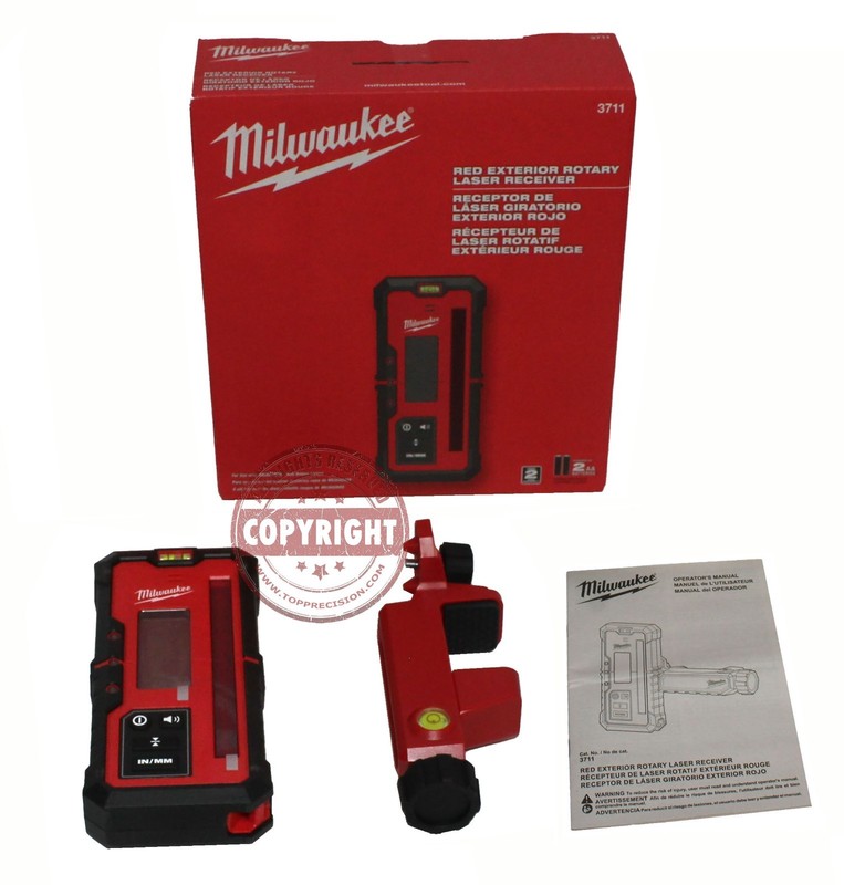 MILWAUKEE 3711 ROTARY LASER LEVEL DIGITAL RECEIVER, DETECTOR, SENSOR gallery