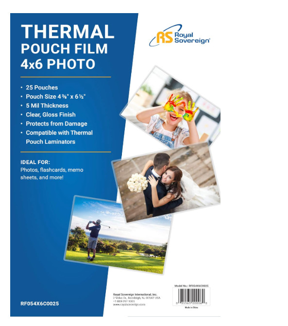 100 LOT Laminating Pouches, 5 Mil 4 3/8″ X 6 1/2″ Photo/Index Card Size