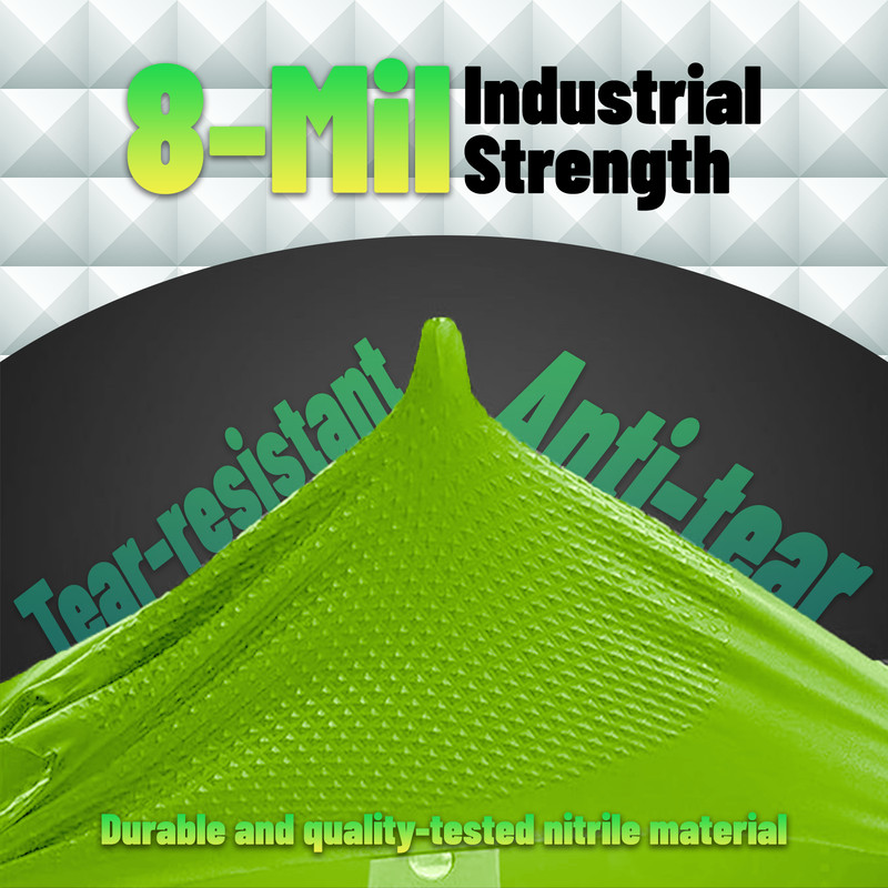 Heavy Duty Nitrile Gloves 8 Mil, Latex-Free, Large, Box of 1000, for Industrial gallery