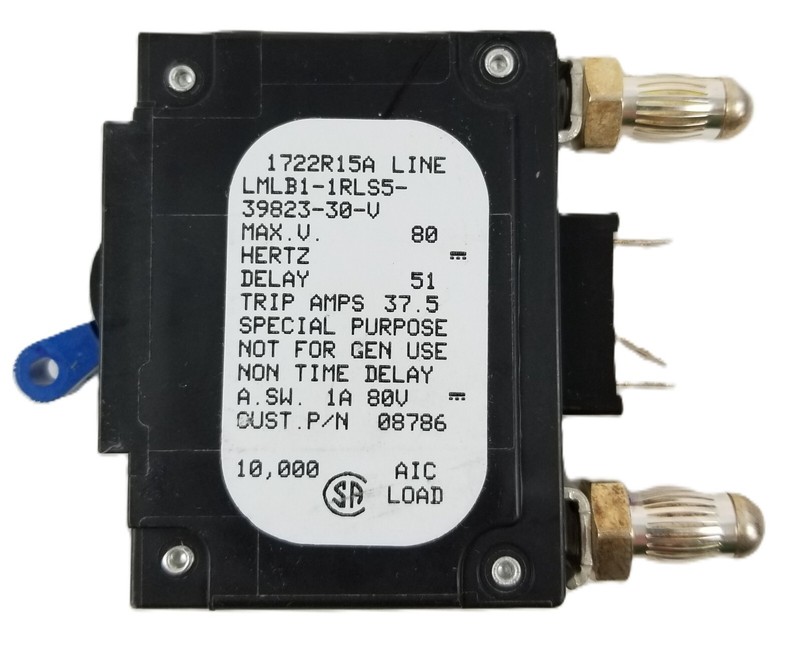 10 Sensata AIRPAX LMLB1-1RLS5-39823-30-V Circuit Breaker 80V 30A 1PoleBullet NEW gallery