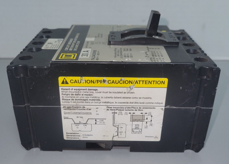 Square D Circuit Breaker FAL34030WB 3 Pole 480V - 250V (B21) gallery