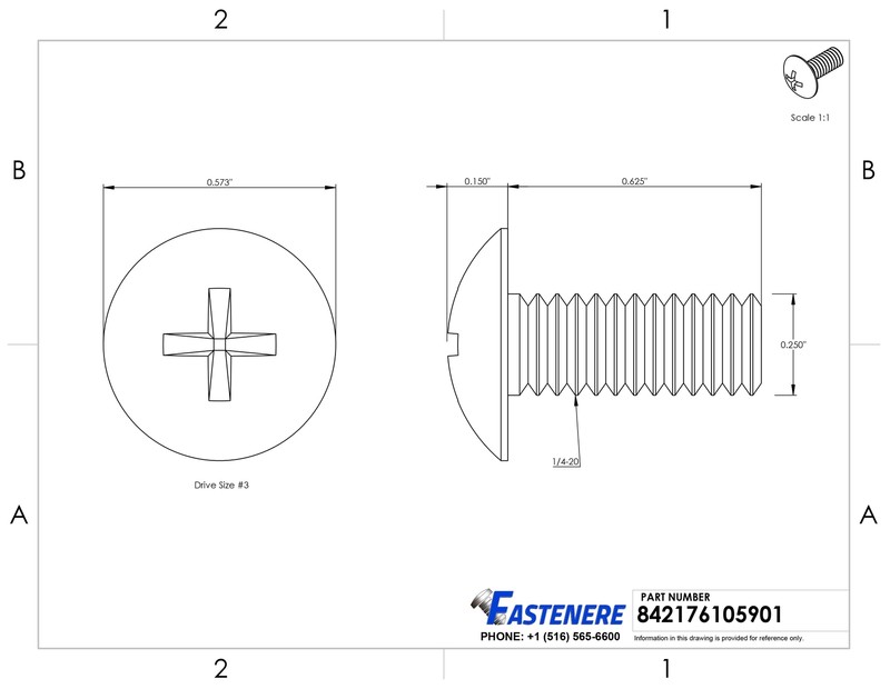 1/4-20 x 5/8" Phillips Truss Head Machine Screws Stainless Steel 18-8 Qty 500 gallery