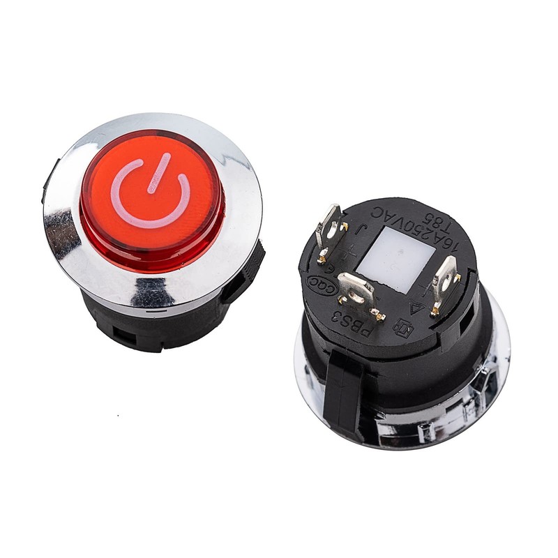 2 PCS 2.8cm Electric Car Motorcycle Power Switch, Round, One-Button Start