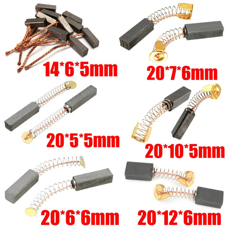 Various Size Carbon Brushes Brush Repairing Part for Generic Electric Motor NEW#