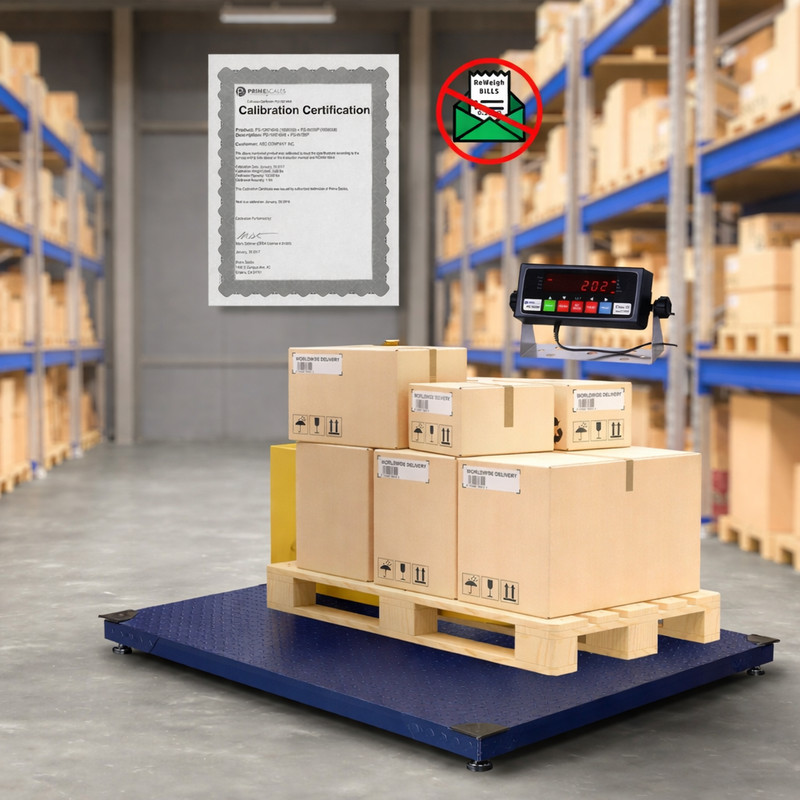 New Prime Scales 10000lb Pallet Scale /Floor Scale w/ Indicator 48x48" Cal-Cert gallery