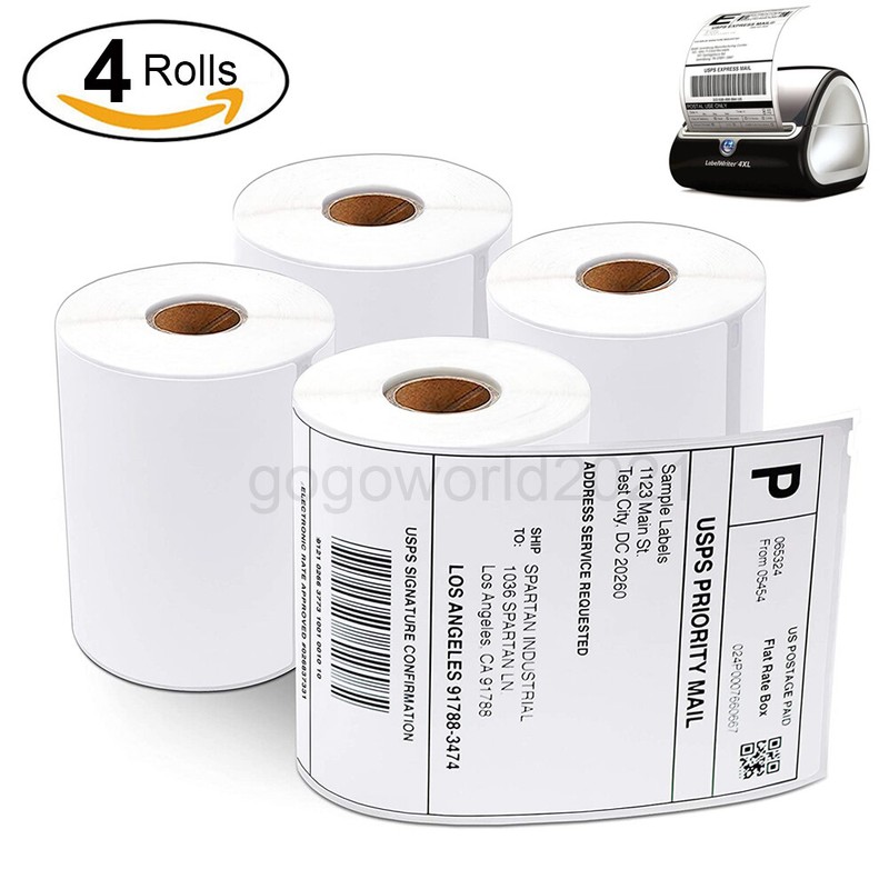 4 Rolls DYMO 4XL Direct Thermal Shipping Labels 4×6 1744907 Compatible 220/Roll