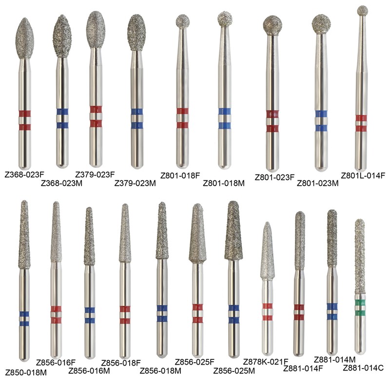 20 Types Zirconia Dental Diamond Burs FG Friction Grip for High Speed Handpiece gallery