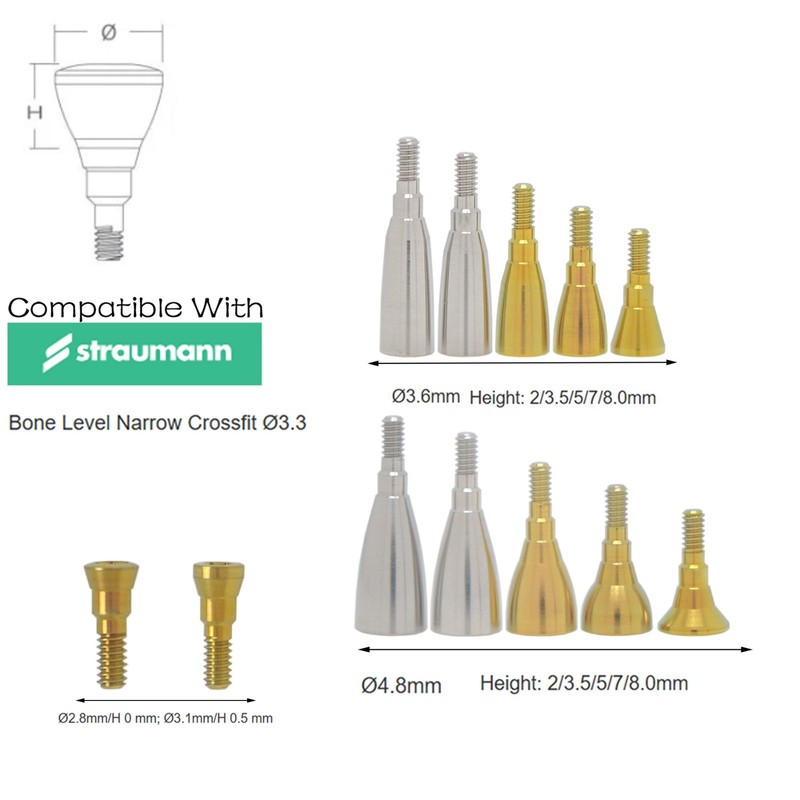 US Straumann Implant Healing abutment Closure Screw cap fit NC/RC ITI B0ne Level gallery