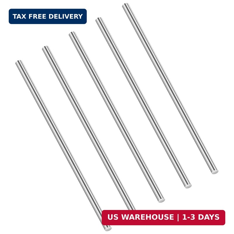 3/16″ Diameter 8″ Length 304 Stainless Steel Solid Round Rod, Metal Solid Shaft