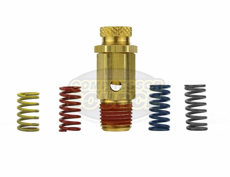 25-200 PSI 1/4″ MNPT Air Compressor Pressure Adjustable Relief Pop Off Valve Kit