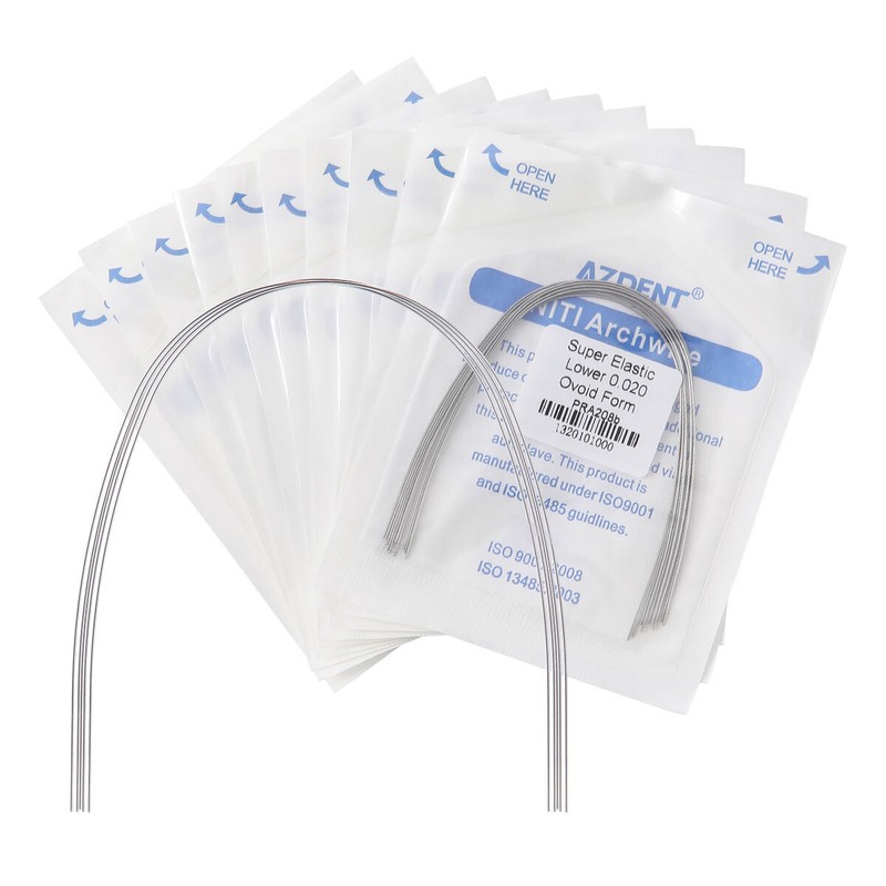 100Packs Dental Orthodontic Super Elastic Niti Round Arch Wire Ovoid Form AZDENT gallery