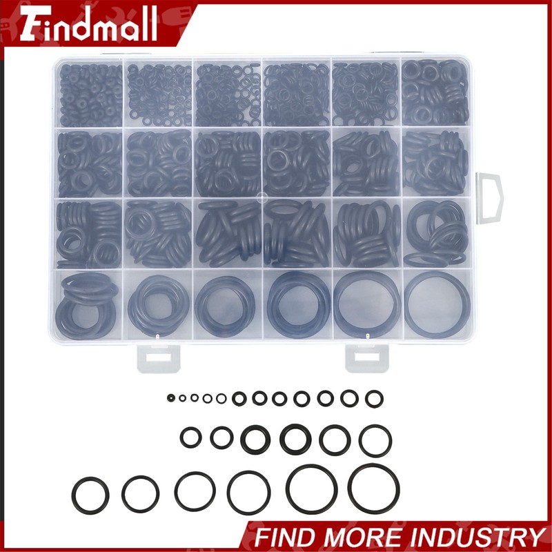 1020 Pcs O Ring Kit 20 Size Nitrile Rubber Oring Assortment Set Resist Oil&Heat gallery